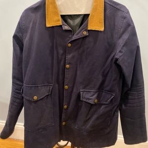 Mens Blue L Trench Jacket